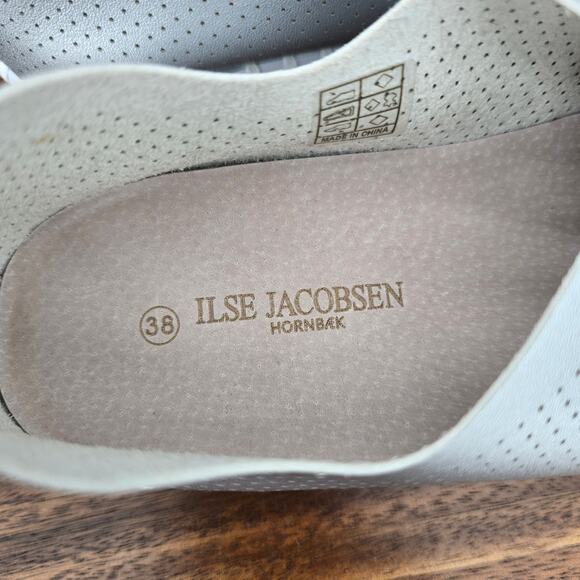 Ilse Jacobsen Shoes Women's 7.5 38 Silver Metallic Tulip Comfort Slip On Flats - Picture 7 of 8